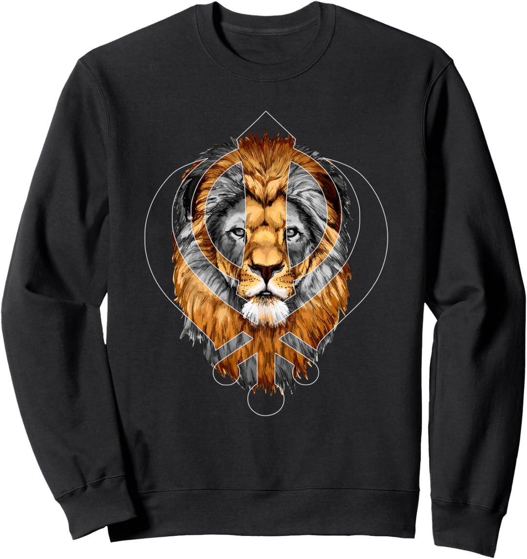 Punjabi Singh Sikh Khanda Löwe Sikhismus Sweatshirt