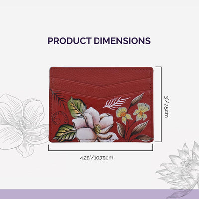 Anuschka Damen Credit Card Case Kartenhalter Einheitsgrösse Crimson Garden, Einheitsgrösse Crimson G