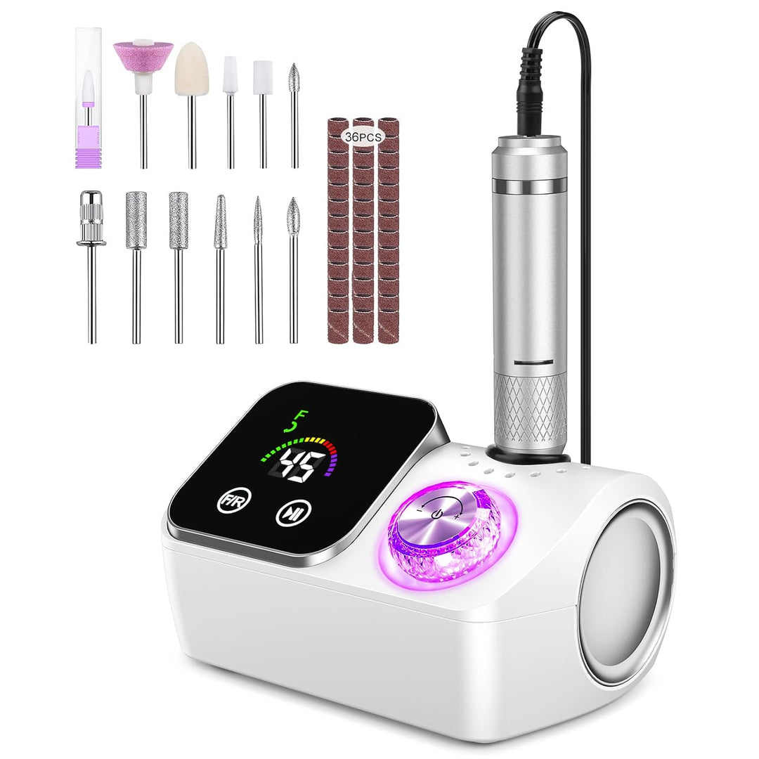 Elektrischer Nagelfeile Nagelfräser für Gelnägel, 45000 U/min Nagelfräser Professioneller mit LCD-An