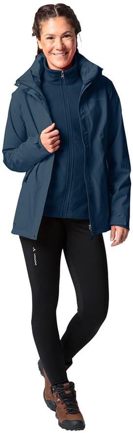 VAUDE Damen Women's Rosemoor 3in1 Jacket Doppeljacke 40 dark sea uni, 40 dark sea uni