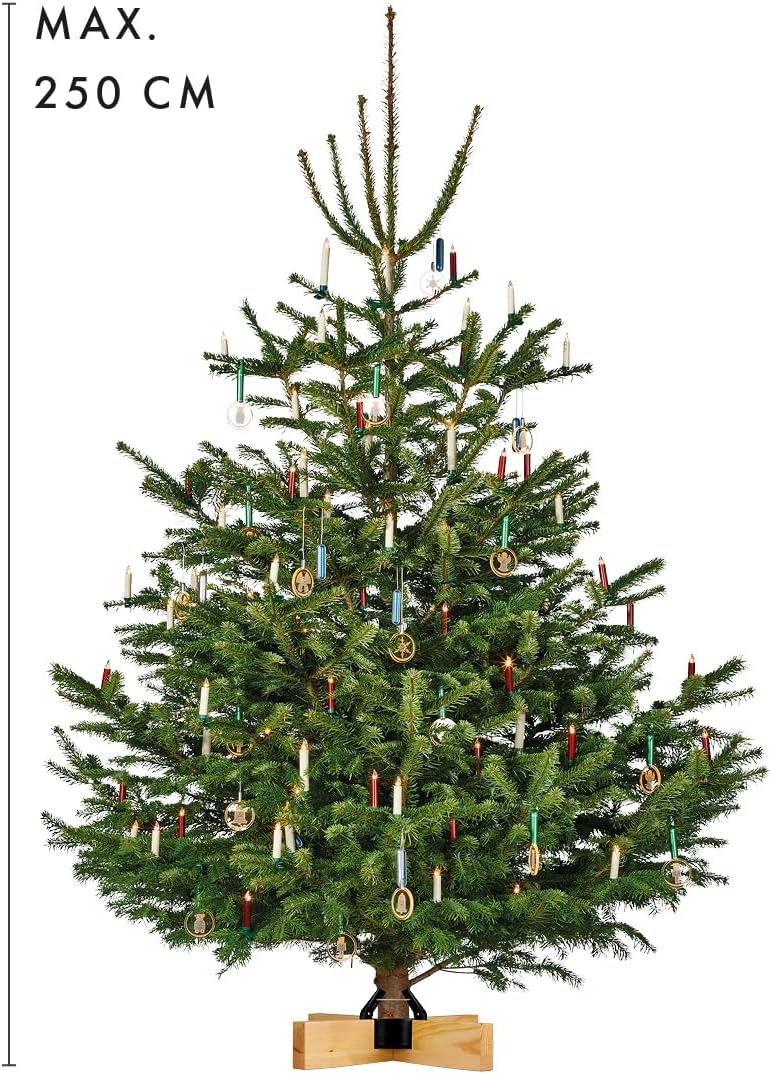 Krinner Design Christbaumständer Kopenhagen Kiefer Holz Weihnachtsbaumständer 50cm für Baumhöhen bis