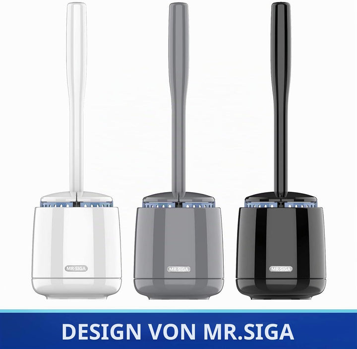 MR.SIGA Toilettenbürste WC Bürste und Halter mit schnell trocken Behälter und festem Griff, Premium