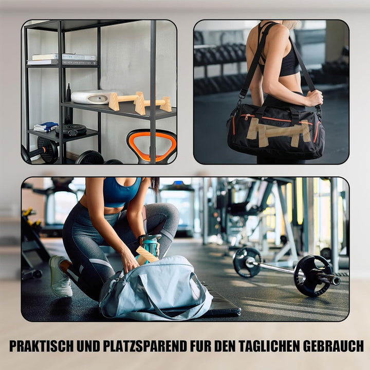 2 Stück Holz Liegestützgriffe Push Up Bars Calisthenics Equipment, Calisthenics GriffeHolz Parallett