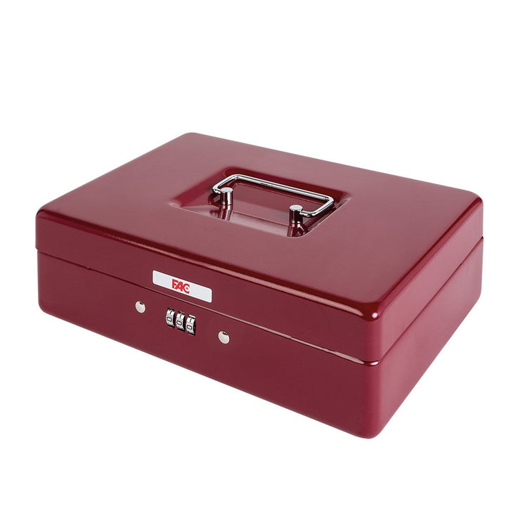 FAC 17047 - Geldkassette mit Zahlenschloss, Nummer 3, Farbe rot, Rot