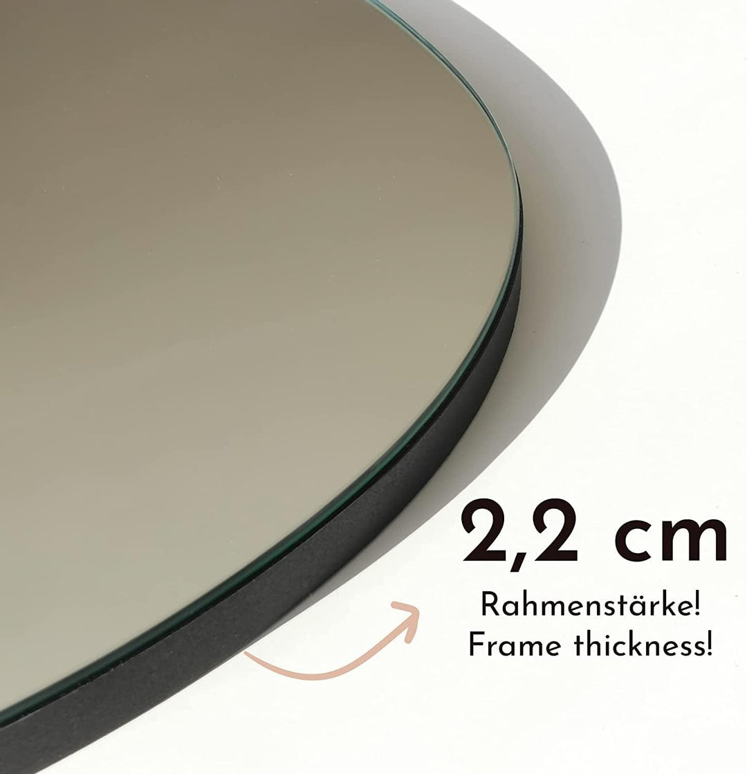 Gozos Moderner Xabia Asymmetrisch Spiegel - Wandspiegel mit 2,2 cm hölzerner Unterseite und inklusiv