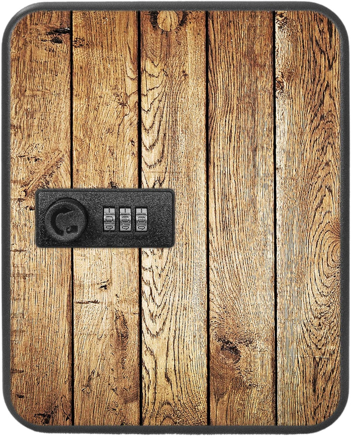 banjado® Burg-Wächter® abschliessbarer Schlüsselkasten mit Motiv Geöltes Holz für 20 Schlüssel - Sch