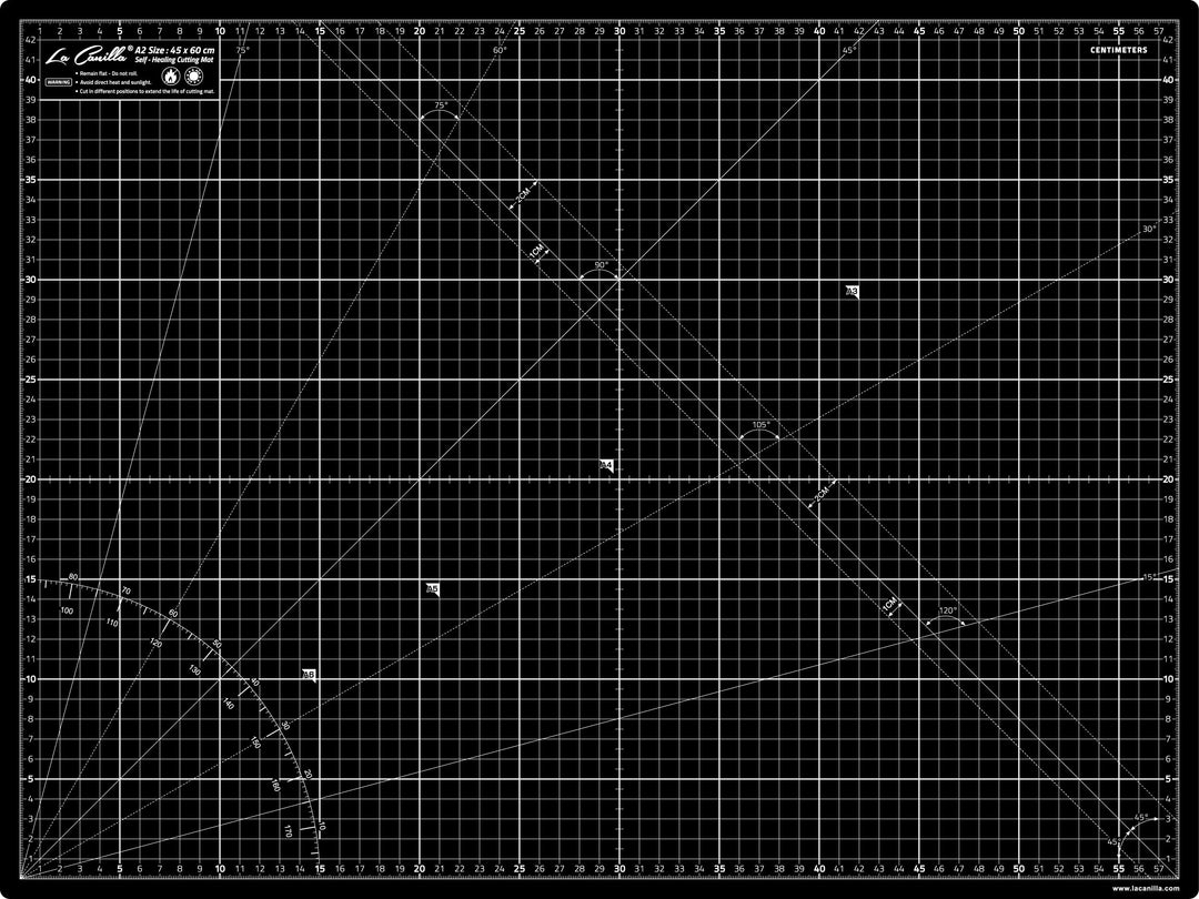 La Canilla Schneidematte A2 Selbstheilend (60x45 cm - 24x18") Cutting Mat Schneideunterlage für Bast