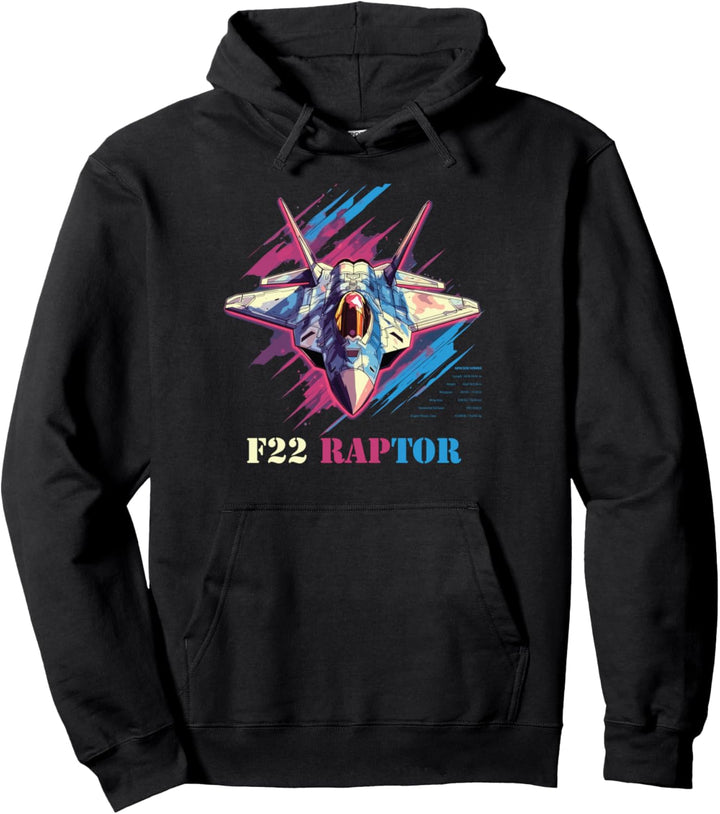 F-22 Raptor Kampfjet Militärflugzeug Herren Veteran Pilot Pullover Hoodie