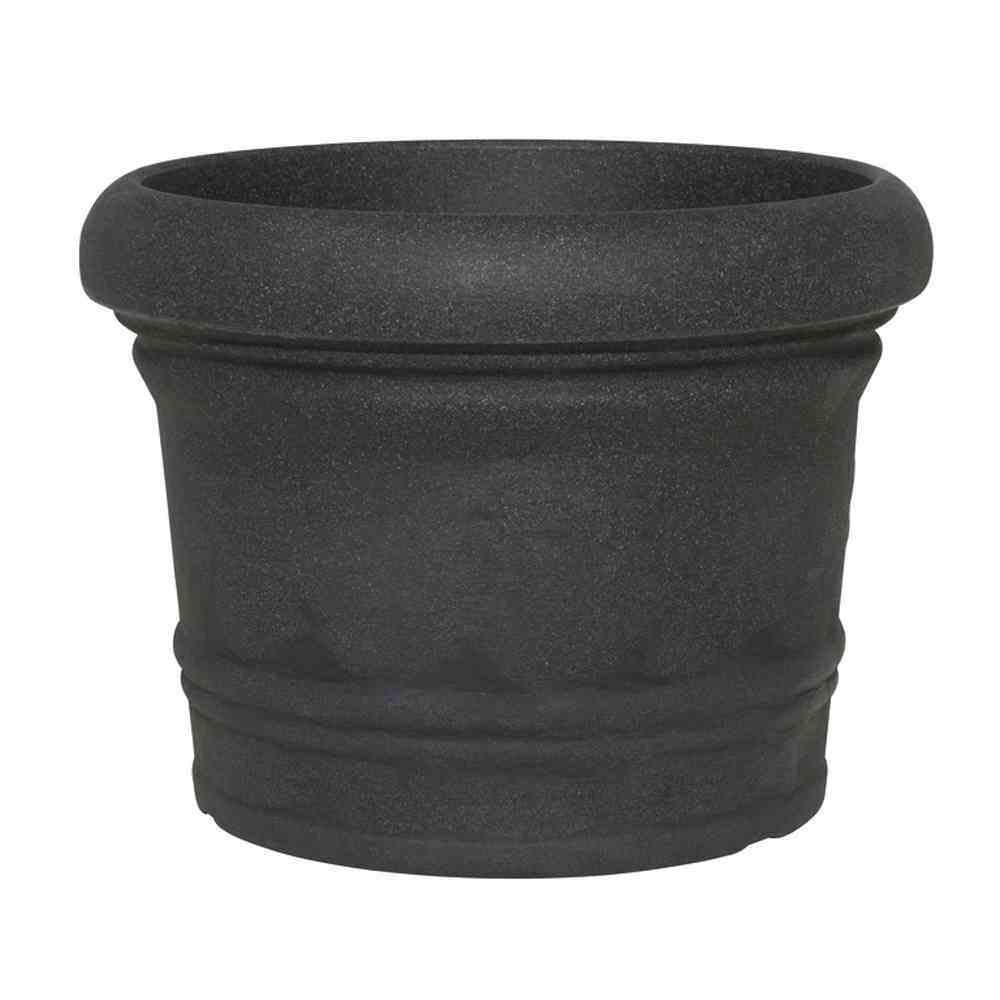 Siena Garden Gefäss Norah schwarz granitit Ø 50x37 cm