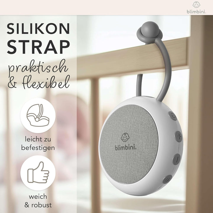 White Noise Machine Baby - Einschlafhilfe für Babys mit Nachtlicht - Regengeräusche zum Einschlafen,