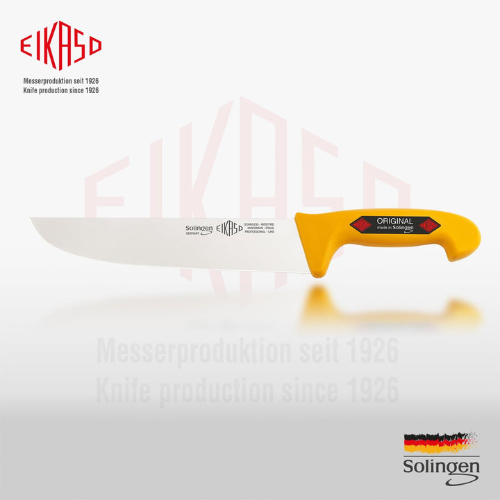 EIKASO Solingen Germany Fleischmesser Blockmesser 40cm Klinge Molybdänstahl 1.4116 aus Solingen Prof