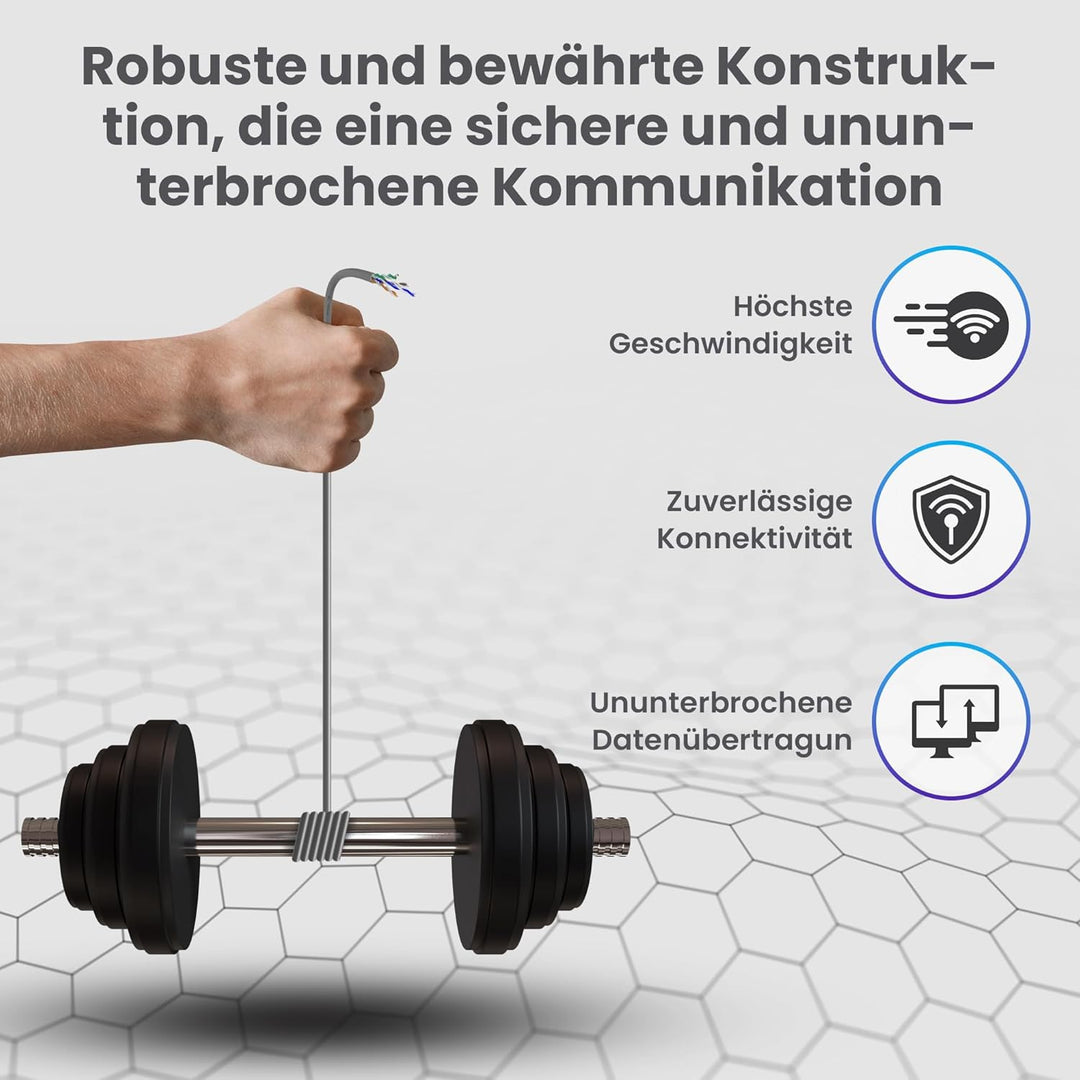 EXTRALINK 305m CAT5e Netzwerkkabel LAN Verlegekabel Innenbereich – 100% Kupfe U/UTPr, PVC Mantel, bi