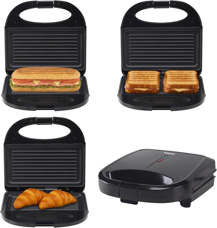 BEPER P101TOS011 750-W-Elektrotoaster mit Antihaftbeschichtung 21 x 11,5 cm, Toast- und Sandwichplat