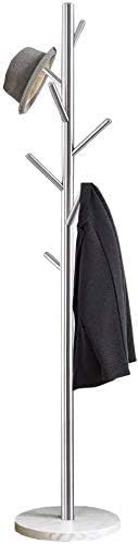 Jolitac Luxuriös Garderobenständer Metall Elegant Kleiderständer mit Marmor Basis Standgaderobe Jack