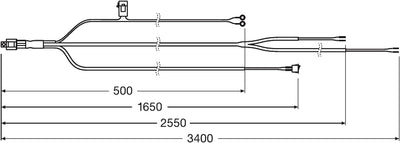 Osram WIRE HARNESS AX 2LS, Kabelbaum für KFZ Lichtleisten, Lichtleisten-Kabelbaumkit, Kabellsatz zur