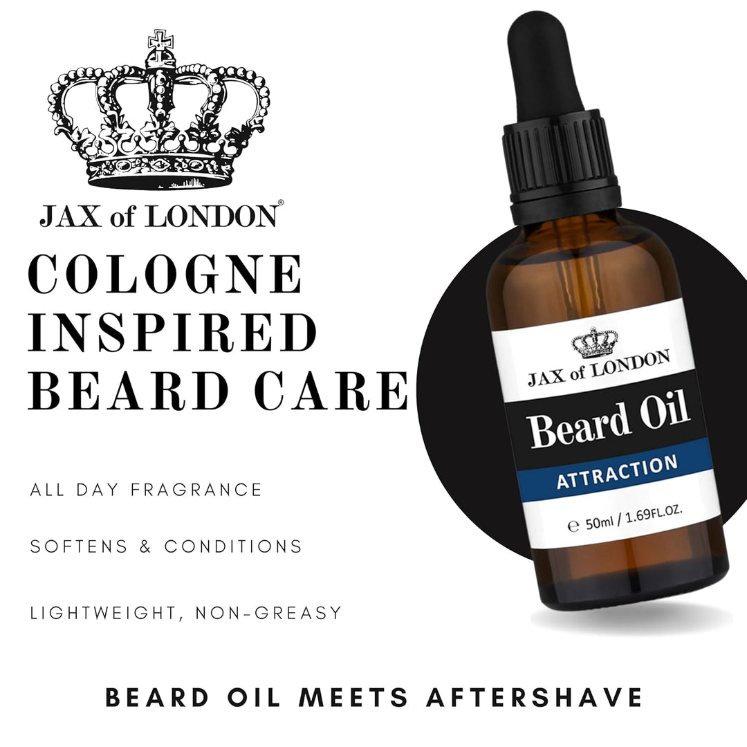 Jax of London Premium Bartöl für Männer - Inspiriert vom ikonischen Sauvage Duft. Pflegt und hydrati