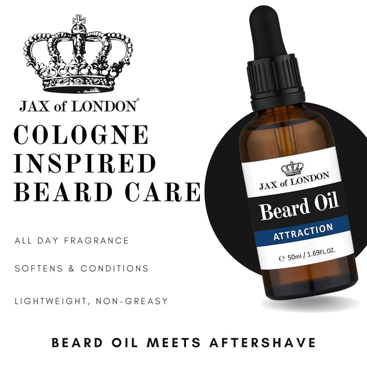 Jax of London Premium Bartöl für Männer - Inspiriert vom ikonischen Sauvage Duft. Pflegt und hydrati