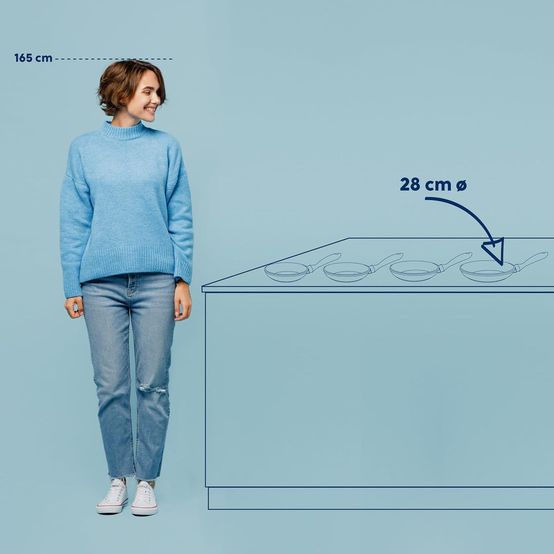 Kela 15151 Bratpfanne, Antihaftversiegelung, Aluguss 5 mm, Induktionsgeeignet, 28 cm Durchmesser, Ke