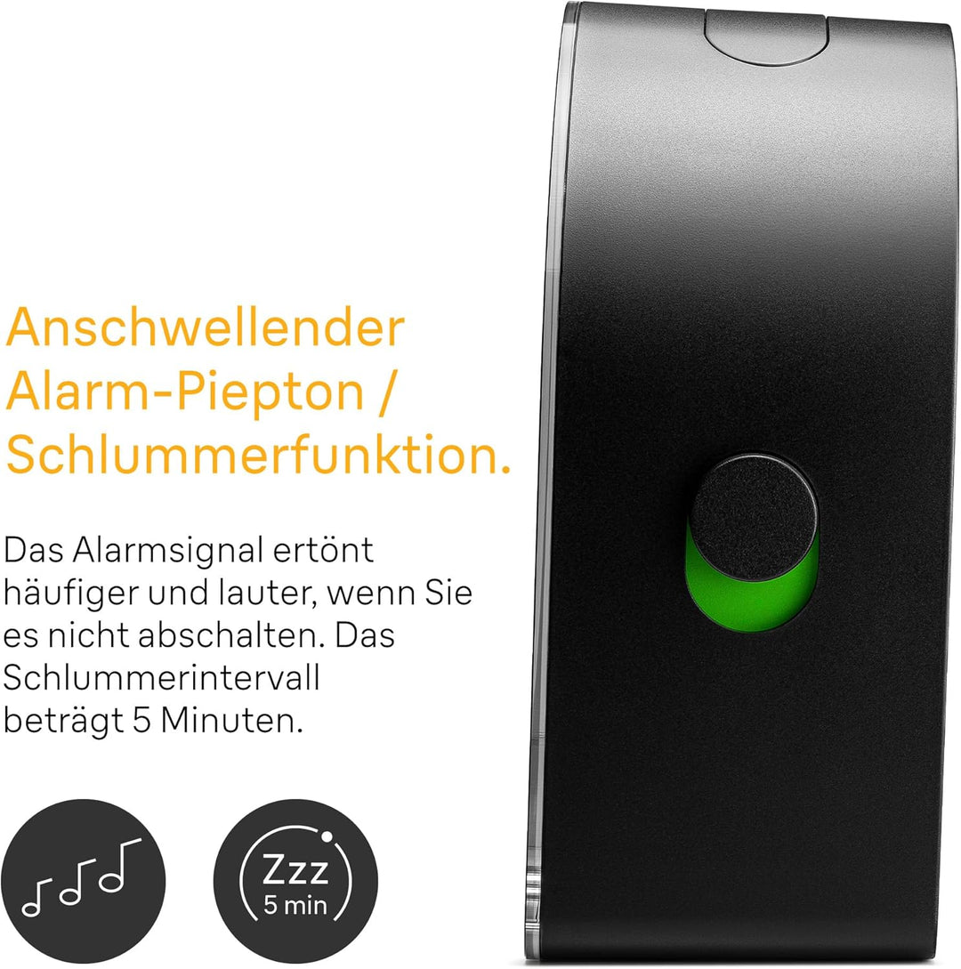 Braun Bc-22-B Klassischer Analoger Wecker, Schlummerfunktion, Hintergrundbeleuchtung, leises Uhrwerk