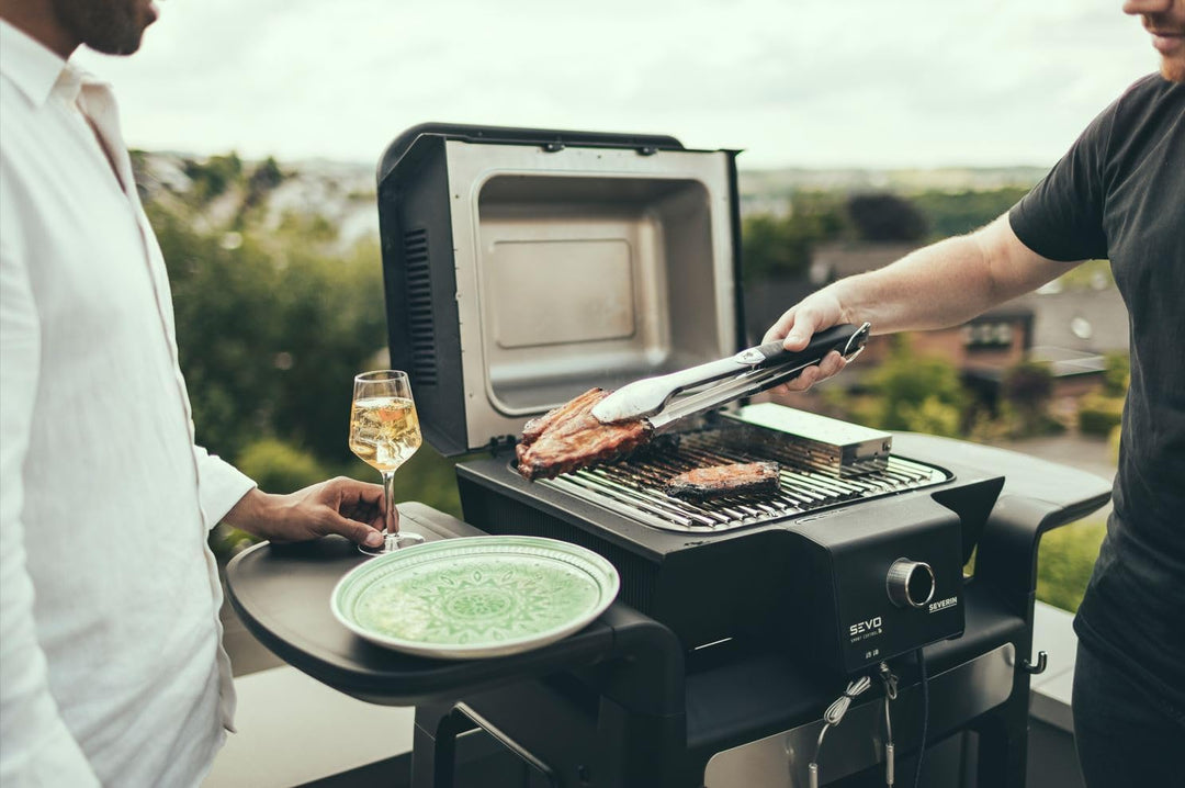 SEVERIN SEVO Smoke Box aus Edelstahl, zum Räuchern von Fleisch und Fisch, langlebige Räucherbox zum