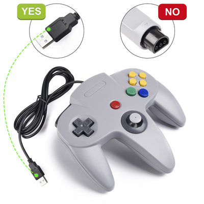 miadore 2X N64 USB Retro 64-Bit Controller Wired PC Gamepad Klassischen Joypad Joystick Für MAC Wind