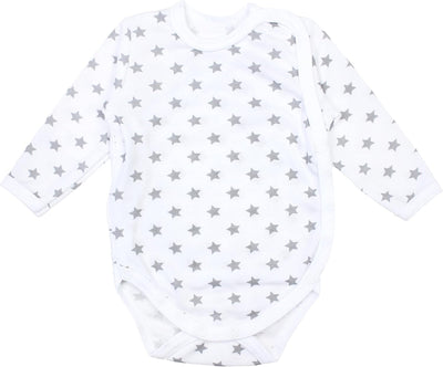 TupTam Baby Unisex Langarm Wickelbody Print/Uni 5er Pack 50 Mehrfarbig, 50 Mehrfarbig