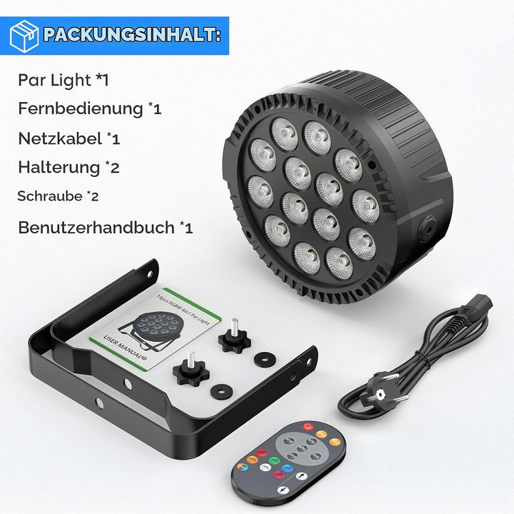 HOLDLAMP 14x6 RGBW LED Par Licht, 84W Par Scheinwerfer mit Sound Aktivierung, DMX 4/8CH Bühnenlicht