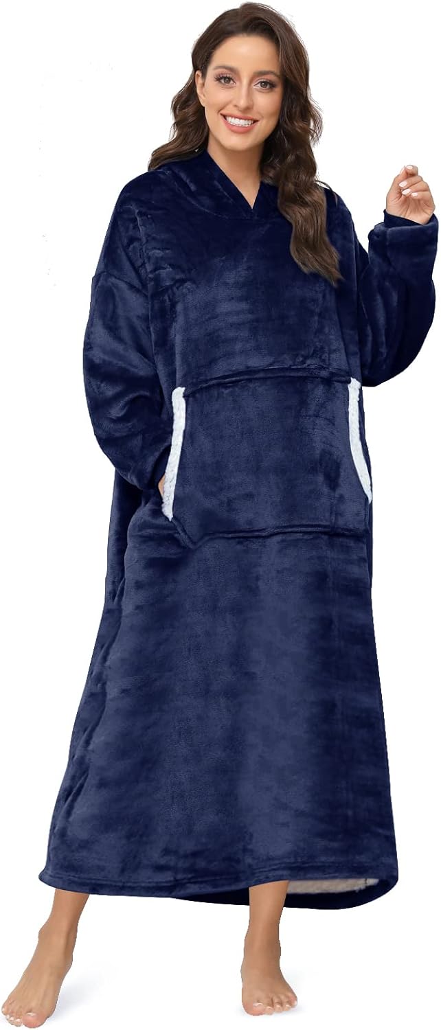 Sendowtek Übergrosse Hoodie Decke Damen Oversized, Sherpa Deckenpulli Weich Super Warme Komfortable