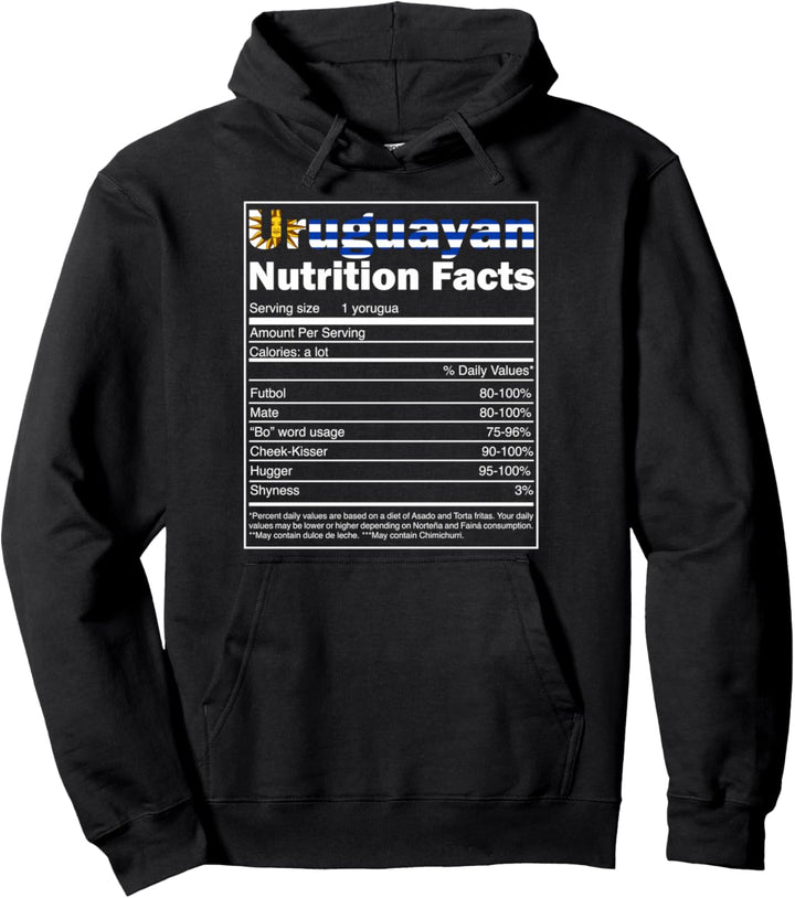 Uruguay Geschenk - lustige uruguayische Nährwertangaben Pullover Hoodie