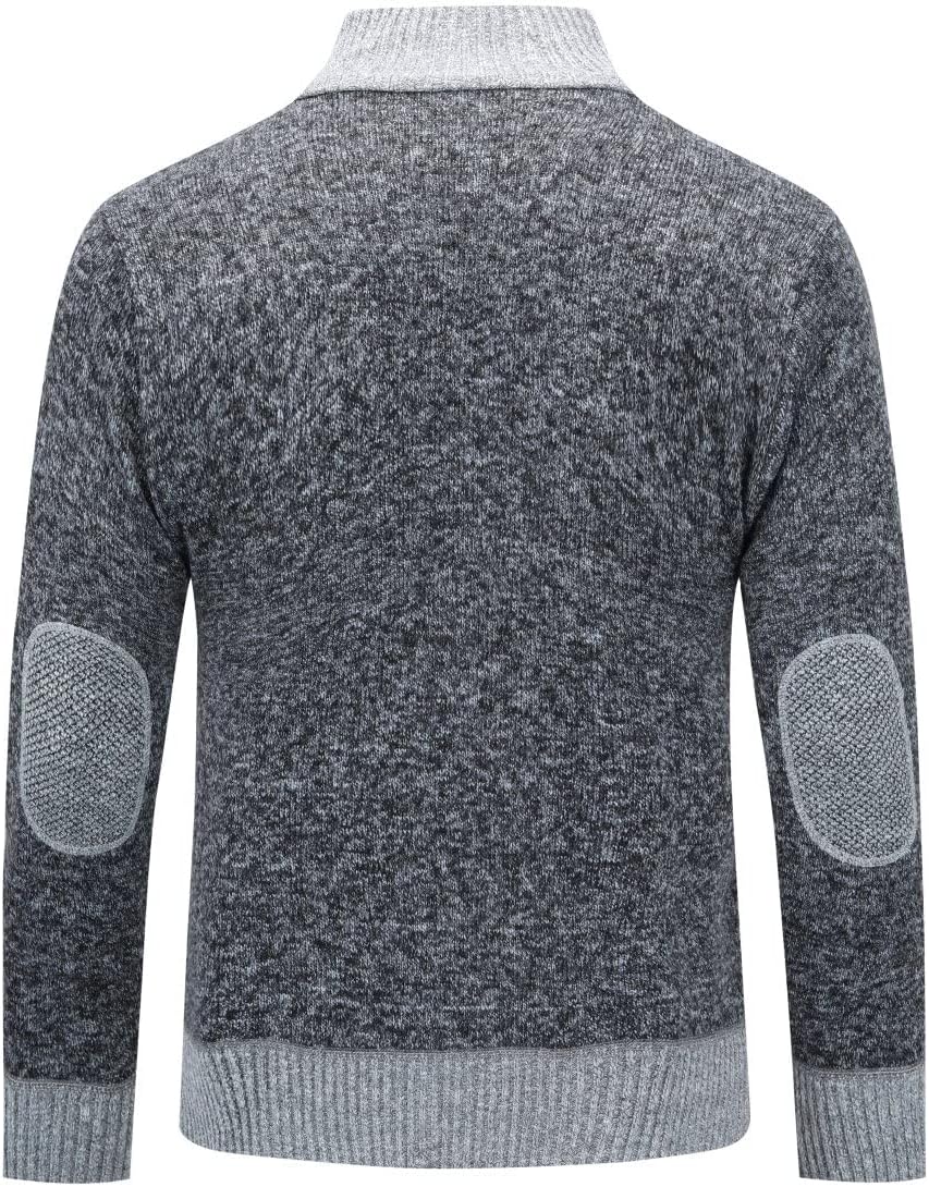 YOUTHUP Herren Strickjacke Frühling Winter Warme Sweatjacke Freizeit Strick Fleecejacke Outdoor Über