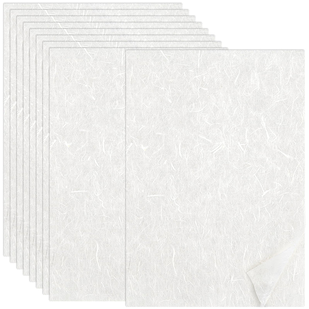 TSKDKIT Natürliches Maulbeerpapier, 100 Blatt A4 21 x 29,7 cm Halbtransparent Naturfaser Reispapier,