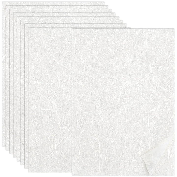 TSKDKIT Natürliches Maulbeerpapier, 100 Blatt A4 21 x 29,7 cm Halbtransparent Naturfaser Reispapier,