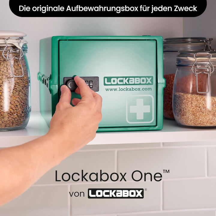 Lockabox One™ | Kompakte Abschliessbare Box aus Polycarbonat mit Zahlenschloss für mehr Sicherheit z
