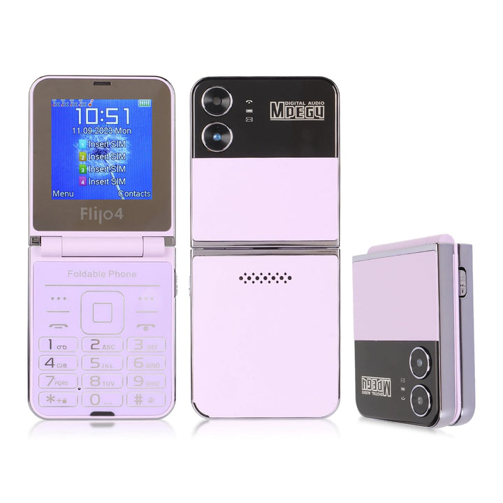 Flip-Senior-Handy, Flip-Design, Dual-Screen-Display, Grosse Tasten, Schnellwahl, Klarer Sound, HD-Ka