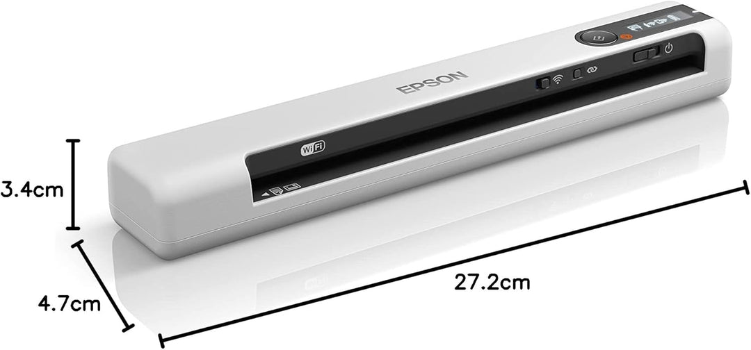 Epson Workforce DS-80W, mobiler Wi-Fi-Scanner mit hoher Scangeschwindigkeit, 300 Seiten pro Akkuladu