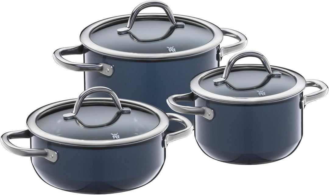 WMF Fusiontec Inspire Topfset Induktion 3-teilig, Kochtopf Set mit Glasdeckel, Induktions Töpfe Set,