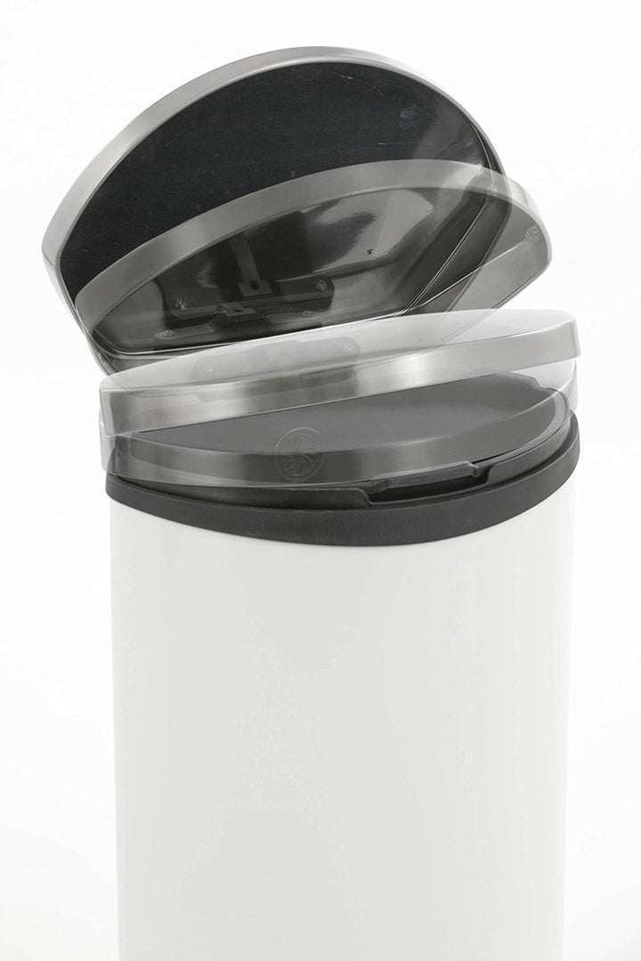 EKO Shell Bin Tritt-Mülleimer, 30 Liter, weiss