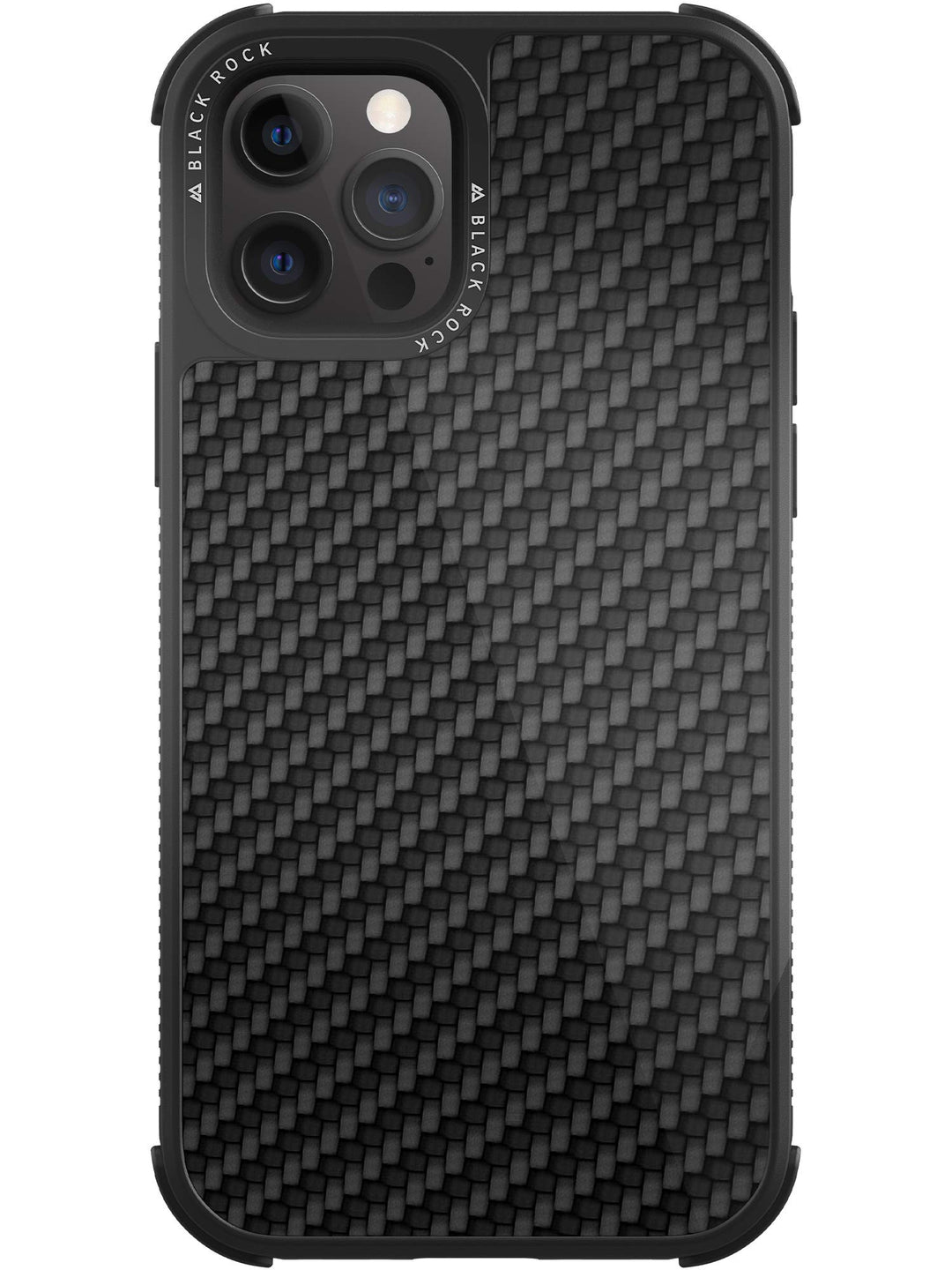 Black Rock - Hülle Robust Case Real Carbon passend für Apple iPhone 12/12 Pro I Karbon Handyhülle, F