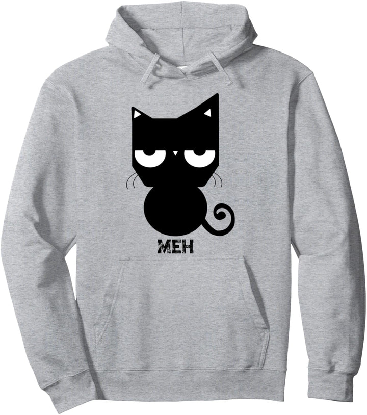MEH lustige schwarze Katzen-Stimmung Pullover Hoodie