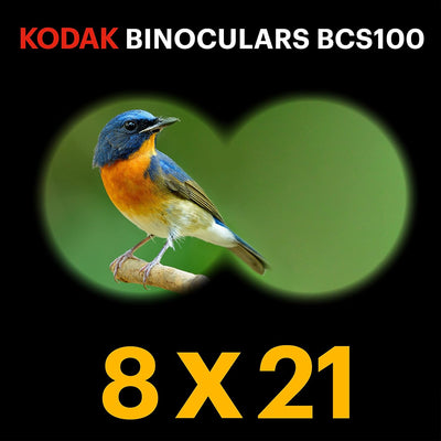 KODAK BCS100 Fernglas für Kinder, kompaktes Binokular für Kinder, weiches Radiergummi, 8-fache Vergr