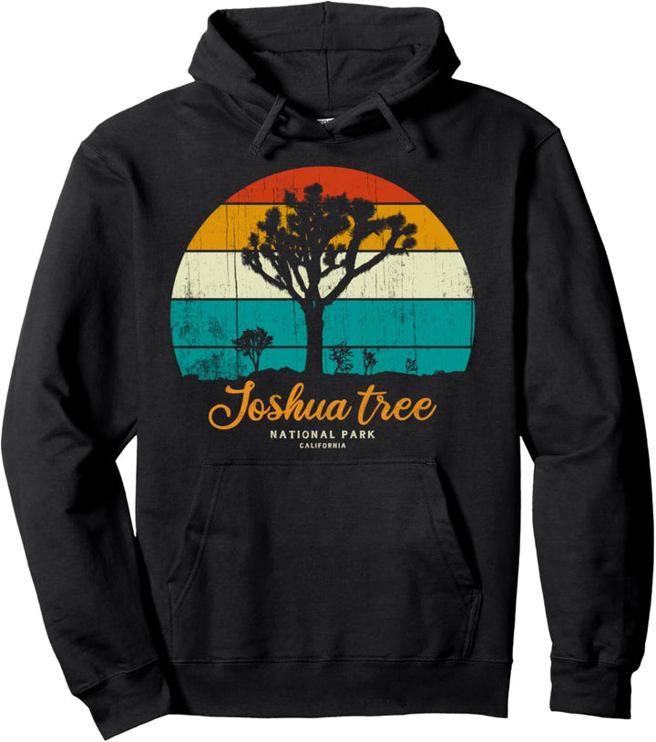 Vintage Retro Style Joshua Tree National Park California Pullover Hoodie