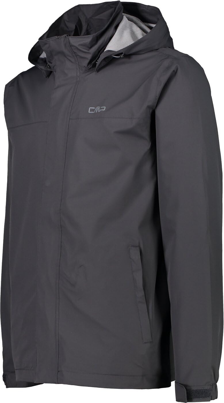 CMP Herren Hoodie Button Rain Jacke Regenjacke Hardshelljacke 46 Anthrazit, 46 Anthrazit