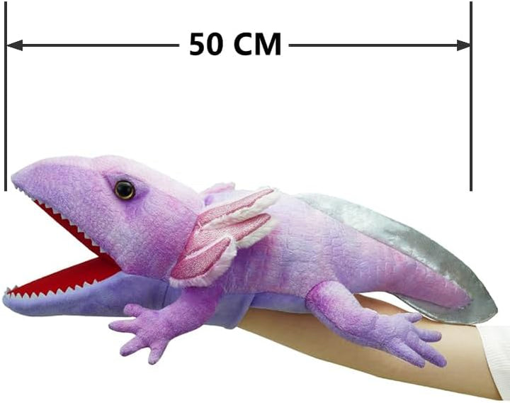 Amphibien-Handpuppen für Kinder,inklusive Frösche,Schlangen,Eidechsen mit beweglichen offenen Münder
