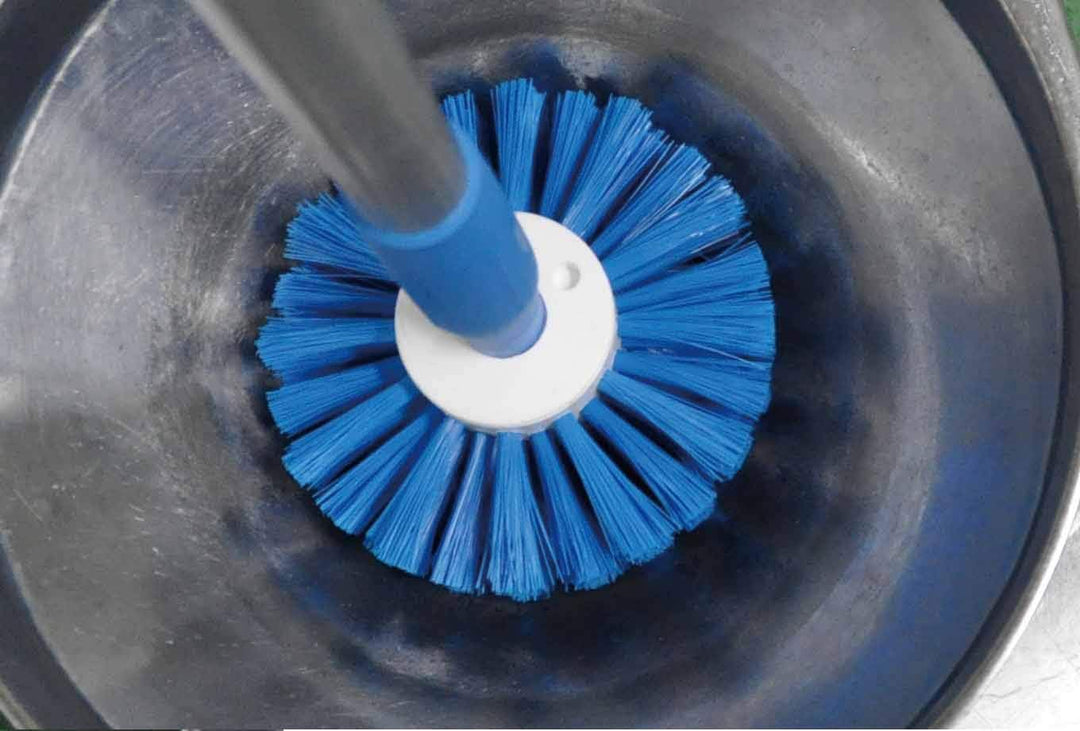 Vikan, Blue Tube Brush,Medium,5",PP/PBT, 7035 7035 Blau, 7035 Blau