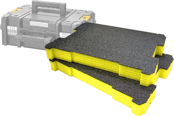 Shadow Foam TSTAK/ProStack Werkzeugkoffer-Einsatz [Doppelpack] anpassbarer Schaumstoff für DeWalt/St