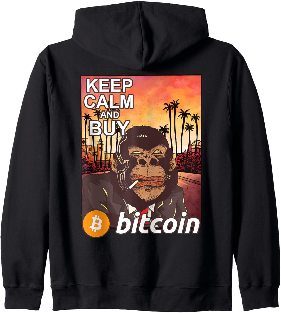 Classic Bitcoin Meme – Keep Calm And Buy Bitcoin (auf der Rückseite) Kapuzenjacke