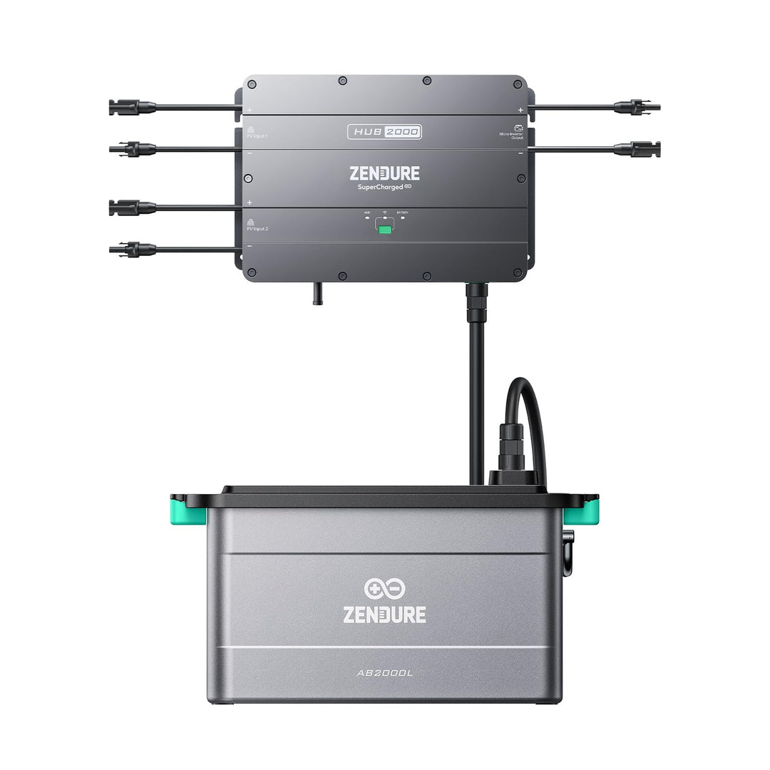 Zendure SolarFlow Balkonkraftwerk, Speicher für SolarFlow Balkonkraftwerk, Hub 2000 mit 1800 W Solar