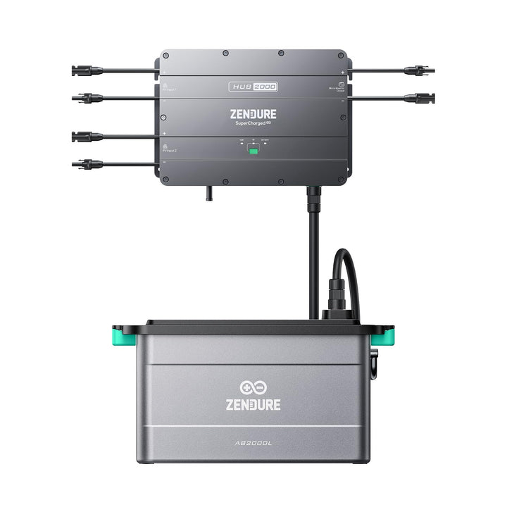 Zendure SolarFlow Balkonkraftwerk, Speicher für SolarFlow Balkonkraftwerk, Hub 2000 mit 1800 W Solar