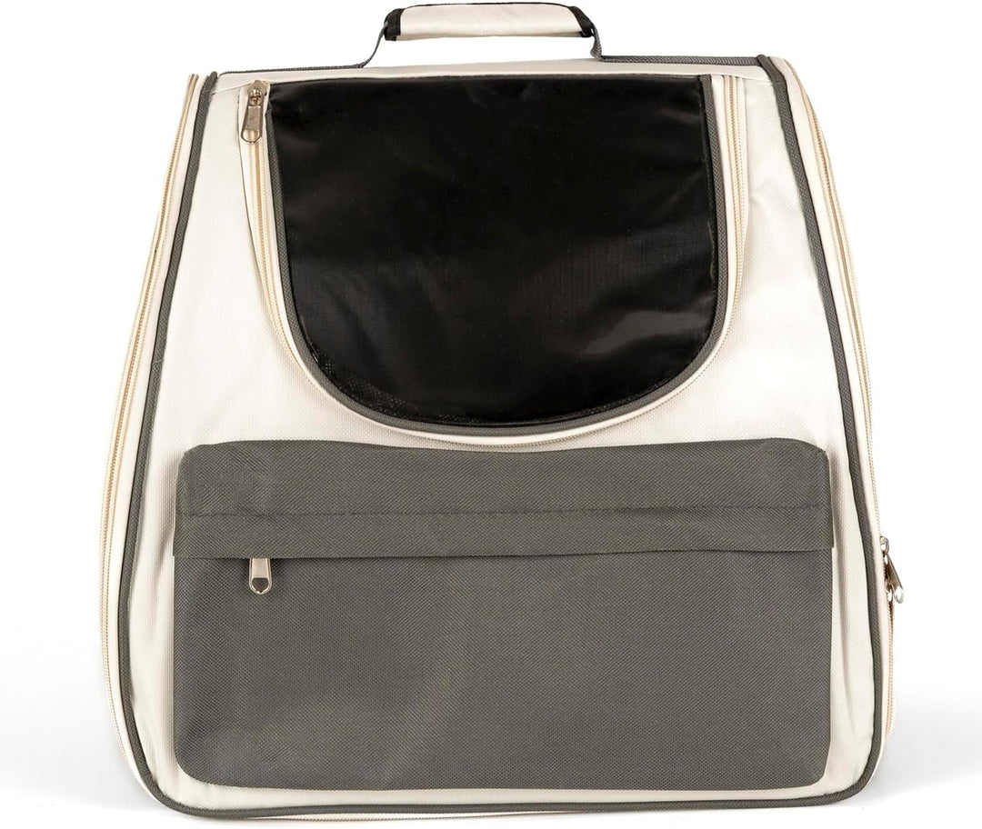 Haustier Rucksäcke Tragetasche Katzenrucksack Hunderucksack Leicht Handlich, Grau 37 × 34 × 25 cm Gr