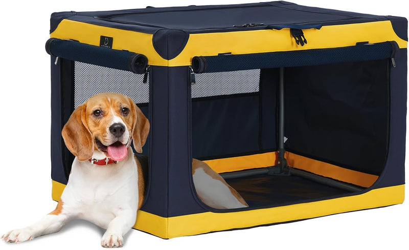 A 4 Pet Hundebox Faltbar für Auto Hunde Hundetransportbox Faltbar Hunde Reisebox Hundebox Kofferraum